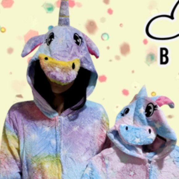 NEW GLOW IN THE DARK unicorn for adult and kids pajama kigurumi onesie - Picture 3 of 4